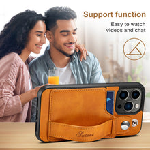 Load image into Gallery viewer, Casekis Wristband Stand Phone Case Khaki