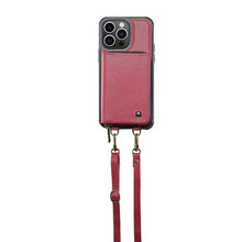 Load image into Gallery viewer, Casekis Zipper Crossbody Wallet RFID Phone Case Red