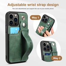 Load image into Gallery viewer, Casekis Wristband Stand Phone Case Green