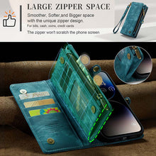 Load image into Gallery viewer, Casekis Wrist Strap Zipper Wallet Phone Case Blue