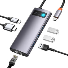 Load image into Gallery viewer, 6 in 1 USB C Hub Docking Station