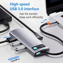 Load image into Gallery viewer, 6 in 1 USB C Hub Docking Station