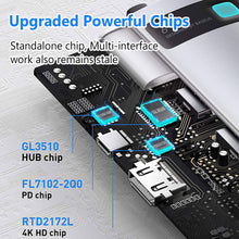 Load image into Gallery viewer, 6 in 1 USB C Hub Docking Station