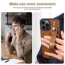 Load image into Gallery viewer, Casekis Wristband Stand Phone Case Brown