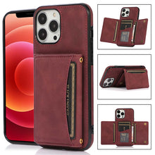 Load image into Gallery viewer, Casekis Wallet Case Tri-fold Cardholder Phone Case Red Wine