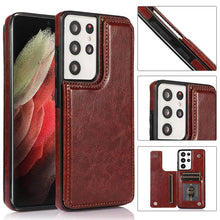 Load image into Gallery viewer, Casekis Cardholder Leather Wallet Phone Case For Galaxy