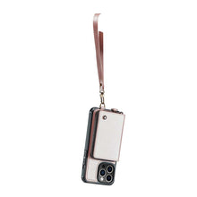Load image into Gallery viewer, Casekis Zipper Crossbody Wallet RFID Phone Case Rose Gold