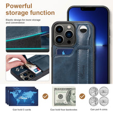 Load image into Gallery viewer, Casekis Wristband Stand Phone Case Blue
