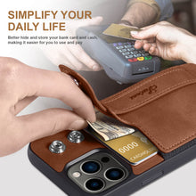 Load image into Gallery viewer, Casekis Wristband Stand Phone Case Brown