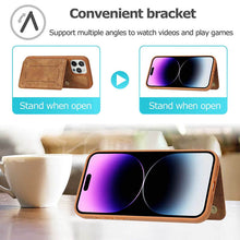 Load image into Gallery viewer, Casekis Magnetic Cardholder Phone Case Brown
