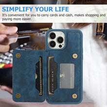 Load image into Gallery viewer, Casekis Magnetic Cardholder Phone Case Blue