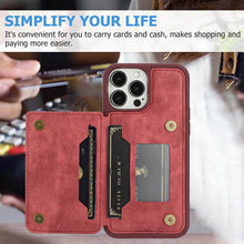 Load image into Gallery viewer, Casekis Magnetic Cardholder Phone Case Red