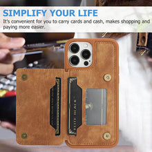 Load image into Gallery viewer, Casekis Magnetic Cardholder Phone Case Brown