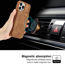 Load image into Gallery viewer, Casekis Magnetic Cardholder Phone Case Brown