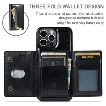 Load image into Gallery viewer, Casekis Glitter Cardholer Magnetic Phone Case Black