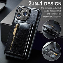 Load image into Gallery viewer, Casekis Glitter Cardholer Magnetic Phone Case Black