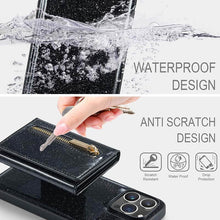 Load image into Gallery viewer, Casekis Glitter Cardholer Magnetic Phone Case Black