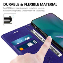 Load image into Gallery viewer, Casekis Embossed Butterfly Wallet Phone Case Blue