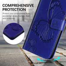 Load image into Gallery viewer, Casekis Embossed Butterfly Wallet Phone Case Blue