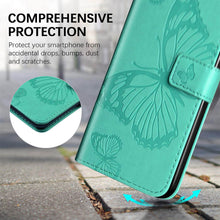 Load image into Gallery viewer, Casekis Embossed Butterfly Wallet Phone Case Green