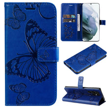 Load image into Gallery viewer, Casekis Embossed Butterfly Wallet Phone Case Blue