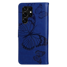 Load image into Gallery viewer, Casekis Embossed Butterfly Wallet Phone Case Blue