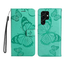Load image into Gallery viewer, Casekis Embossed Butterfly Wallet Phone Case Green