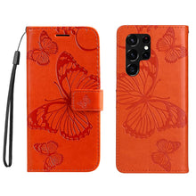 Load image into Gallery viewer, Casekis Embossed Butterfly Wallet Phone Case Orange