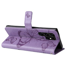 Load image into Gallery viewer, Casekis Embossed Butterfly Wallet Phone Case Purple
