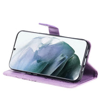 Load image into Gallery viewer, Casekis Embossed Butterfly Wallet Phone Case Purple