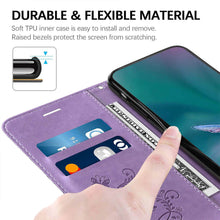 Load image into Gallery viewer, Casekis Embossed Butterfly Wallet Phone Case Purple