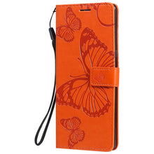 Load image into Gallery viewer, Casekis Embossed Butterfly Wallet Phone Case Orange