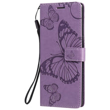 Load image into Gallery viewer, Casekis Embossed Butterfly Wallet Phone Case Purple