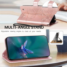 Load image into Gallery viewer, Casekis Embossed Butterfly Wallet Phone Case Rose Gold