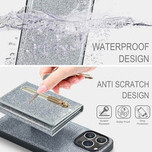 Load image into Gallery viewer, Casekis Glitter Cardholer Magnetic Phone Case Silver