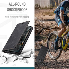 Load image into Gallery viewer, Casekis Retro RFID Wallet Phone Case Black