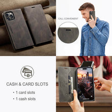 Load image into Gallery viewer, Casekis Retro RFID Wallet Phone Case Coffee