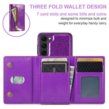 Lade das Bild in den Galerie-Viewer, Casekis Glitter Cardholer Magnetic Phone Case for Galaxy S23 5G