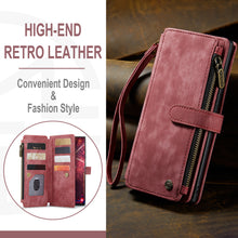 Load image into Gallery viewer, Casekis Leather Zipper Phone Case Red
