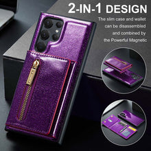 Load image into Gallery viewer, Casekis Glitter Cardholer Magnetic Phone Case for Galaxy S23 Ultra 5G