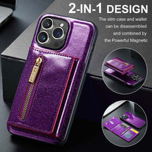 Carica l'immagine nel visualizzatore di Gallery, Casekis Glitter Cardholer Magnetic Phone Case for iPhone 14 Pro