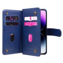 Load image into Gallery viewer, Casekis Large Capacity Cardholder Phone Case Dark Blue