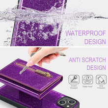 Lade das Bild in den Galerie-Viewer, Casekis Glitter Cardholer Magnetic Phone Case for iPhone 14