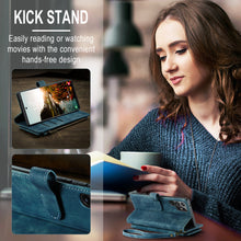 Load image into Gallery viewer, Casekis Leather Zipper Phone Case Blue