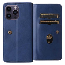 Load image into Gallery viewer, Casekis Large Capacity Cardholder Phone Case Dark Blue