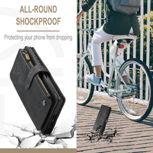 Load image into Gallery viewer, Casekis Leather Zipper Phone Case Black