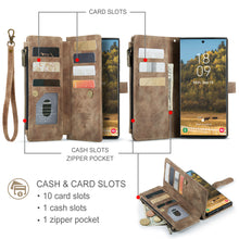 Load image into Gallery viewer, Casekis Leather Zipper Phone Case Brown