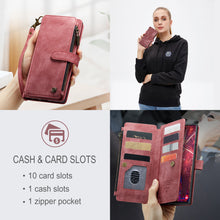 Load image into Gallery viewer, Casekis Leather Zipper Phone Case Red