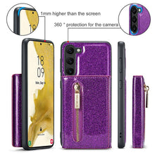 Lade das Bild in den Galerie-Viewer, Casekis Glitter Cardholer Magnetic Phone Case for Galaxy S23 5G