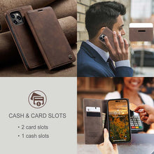 Load image into Gallery viewer, Casekis Retro Wallet Case For iPhone 14 Pro